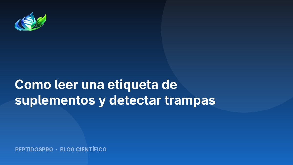 Como leer una etiqueta de suplementos y detectar trampas
